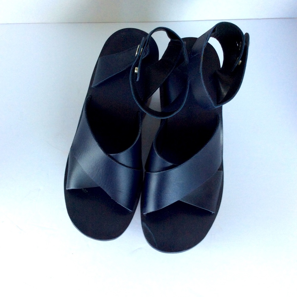 Rag & Bone navy platform wedges